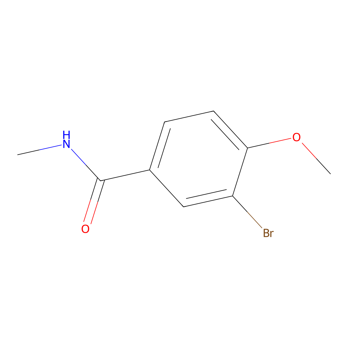 3-Bromo-4-methoxy-N-methylbenzamide molecular structure, CAS 337536-21-7