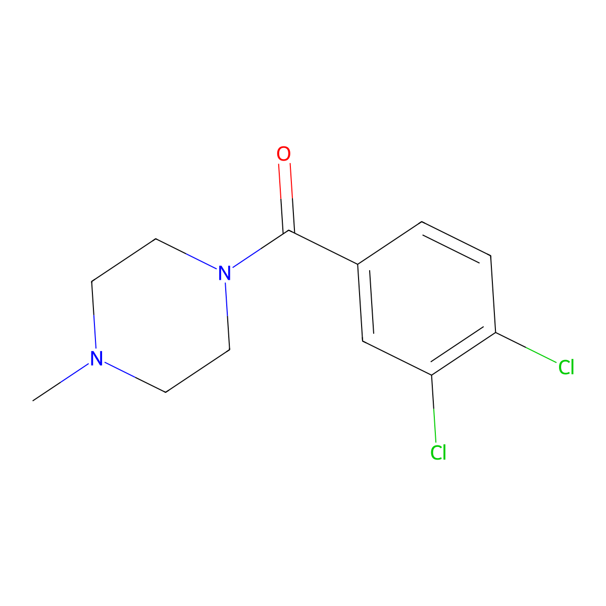 1-(3,4-Dichlorobenzoyl)-4-methylpiperazine molecular structure, CAS 33754-52-8