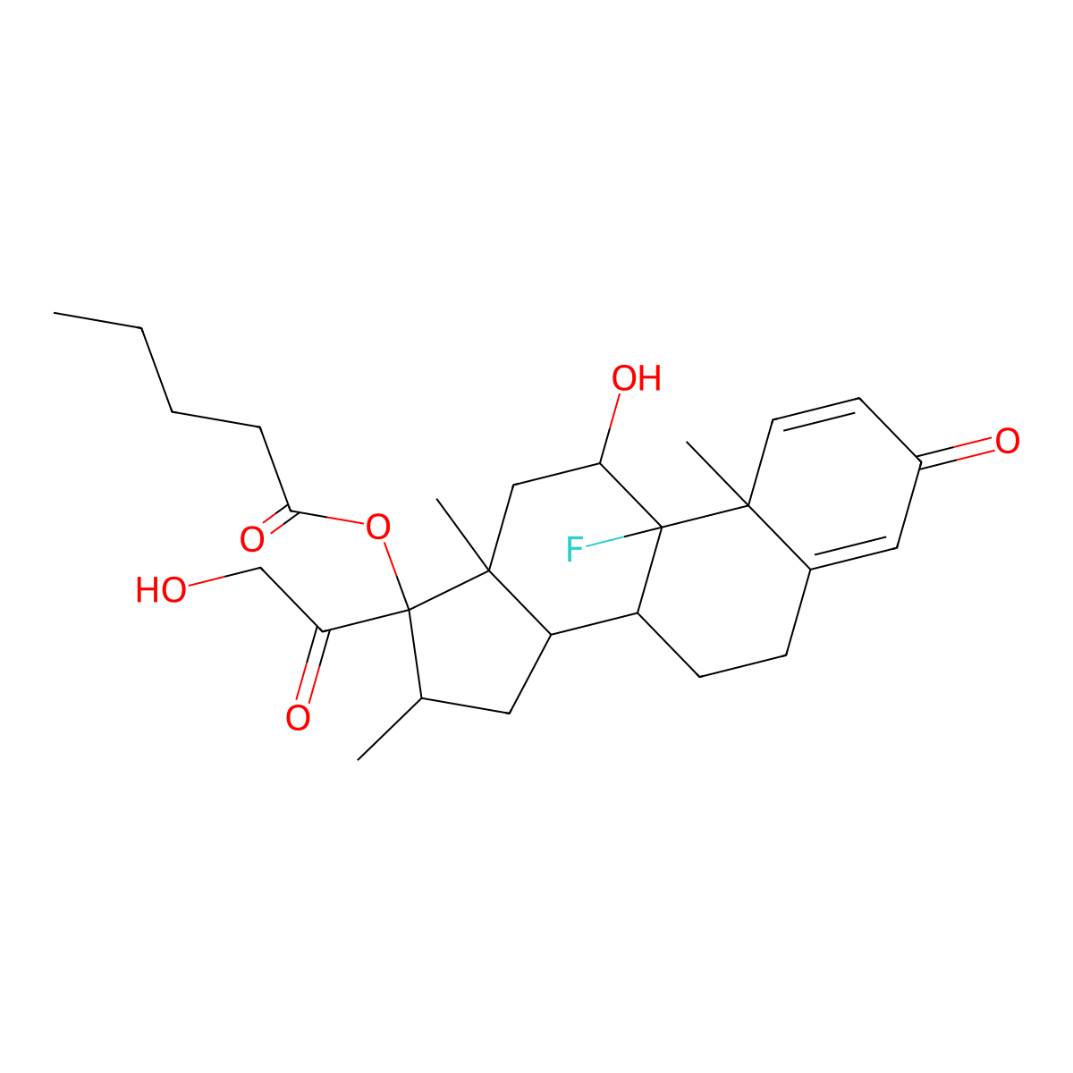 Dexamethasone Valerate molecular structure, CAS 33755-46-3