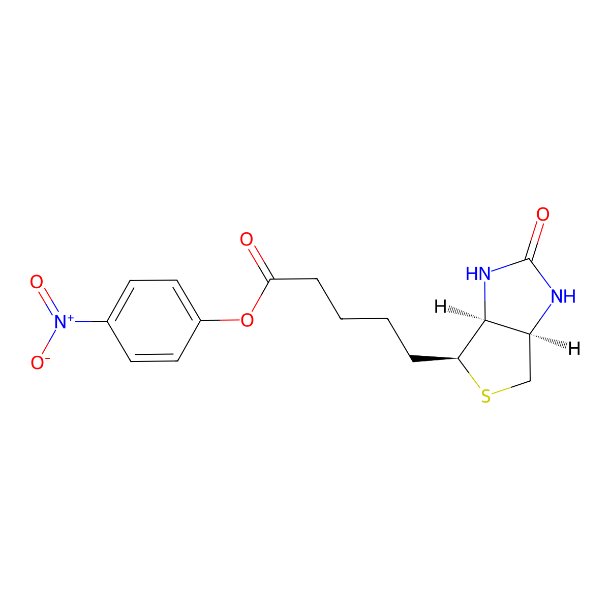 Biotinyl-4-nitrophenyl ester molecular structure, CAS 33755-53-2