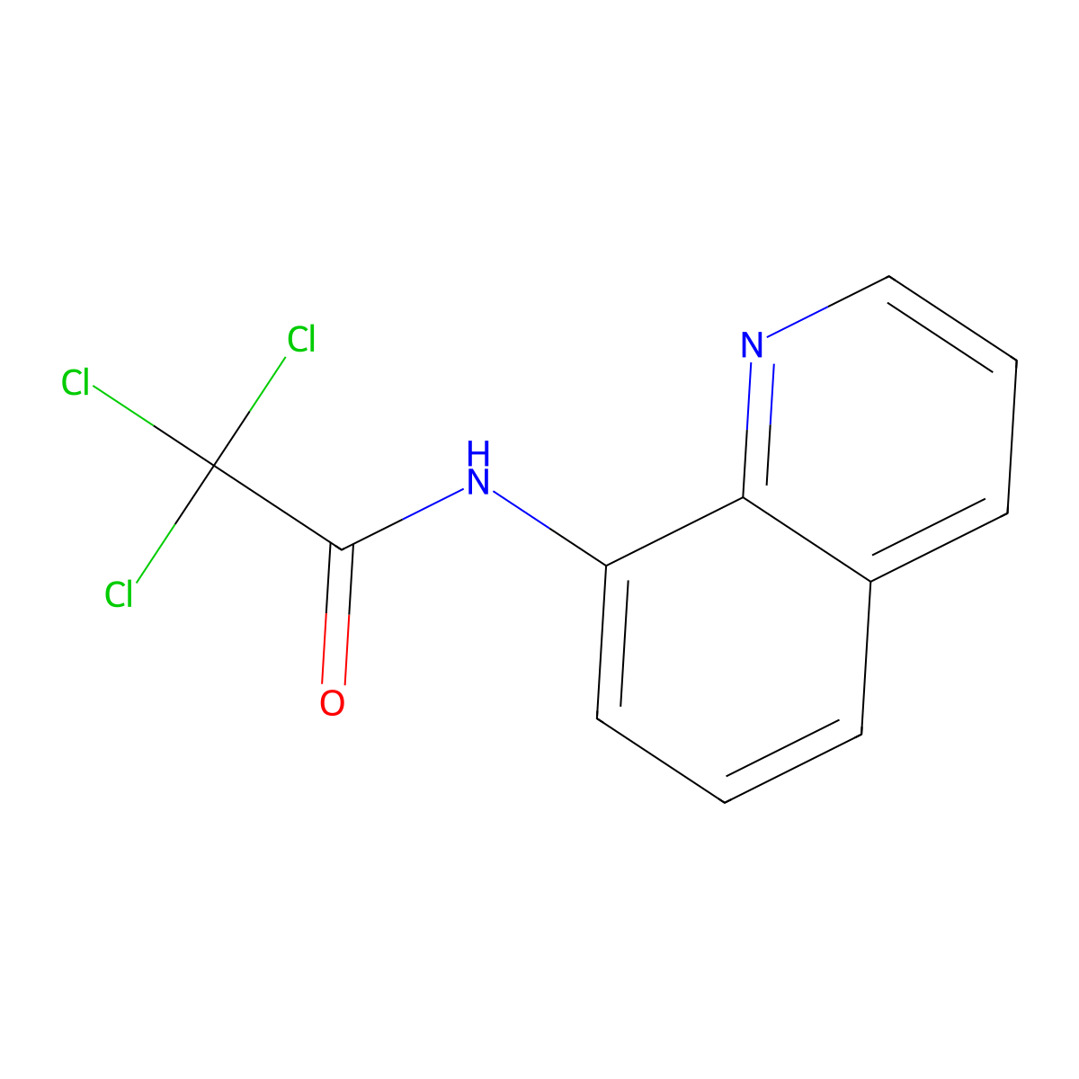 2,2,2-Trichloro-N-(quinolin-8-YL)acetamide molecular structure, CAS 33757-45-8
