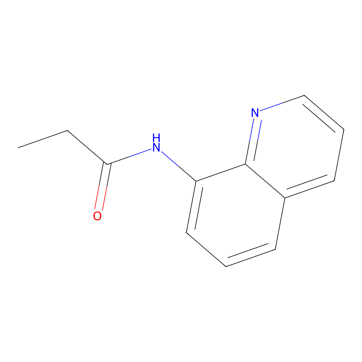 N-quinolin-8-ylpropanamide molecular structure, CAS 33757-46-9