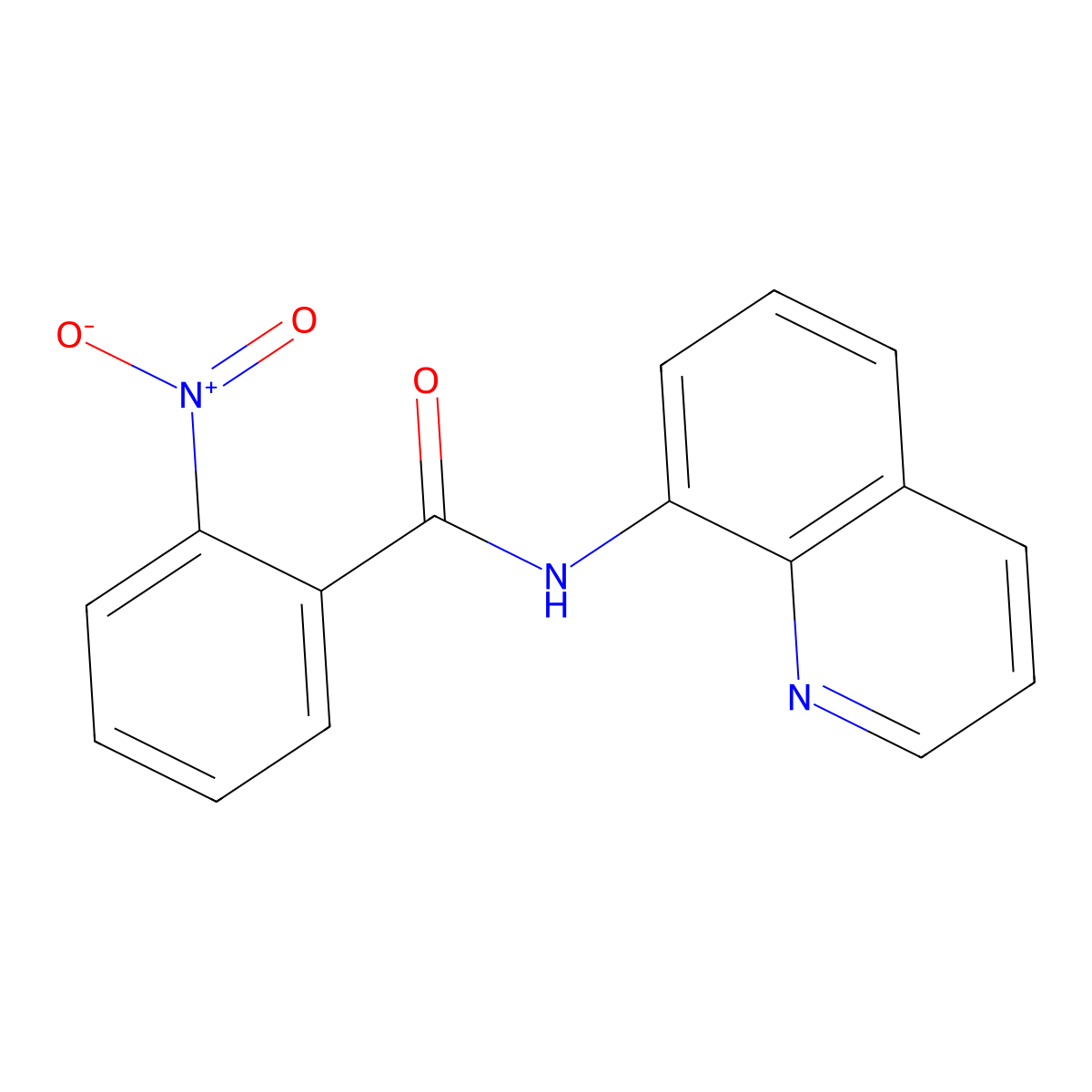 2-nitro-N-(quinolin-8-yl)benzamide molecular structure, CAS 33757-51-6