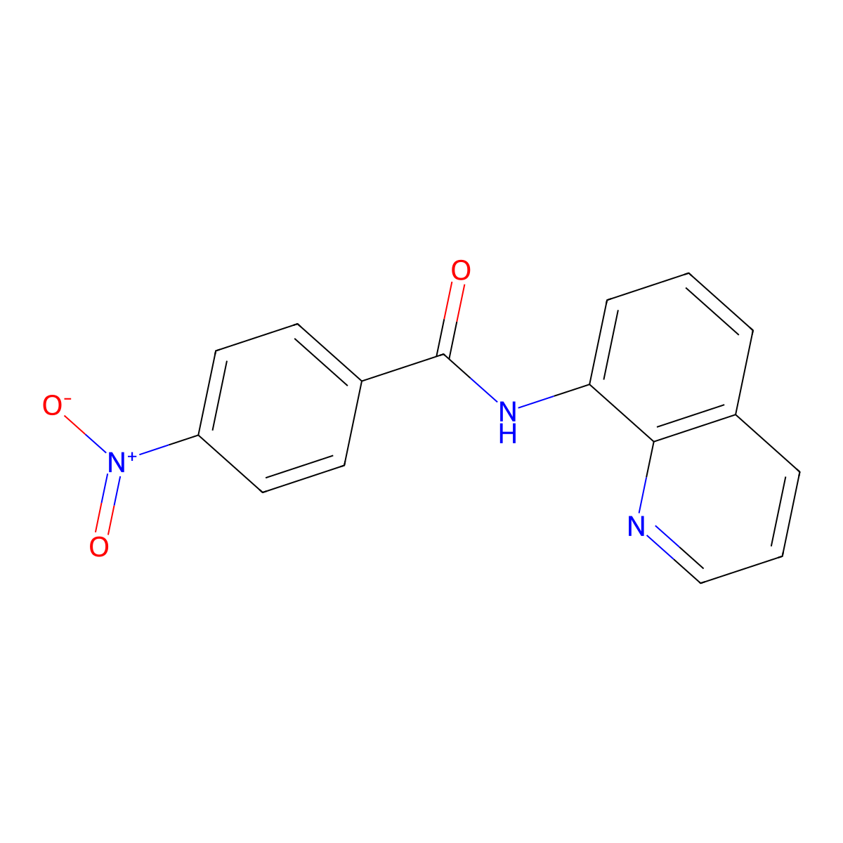 4-nitro-N-(quinolin-8-yl)benzamide molecular structure, CAS 33757-52-7