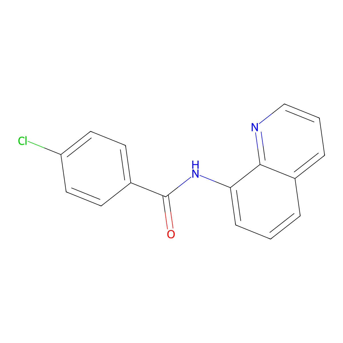 4-chloro-N-(quinolin-8-yl)benzamide molecular structure, CAS 33757-54-9
