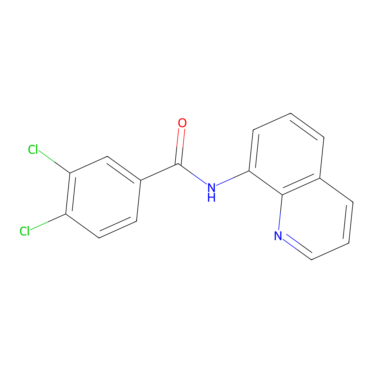 3,4-dichloro-N-quinolin-8-ylbenzamide molecular structure, CAS 33757-56-1