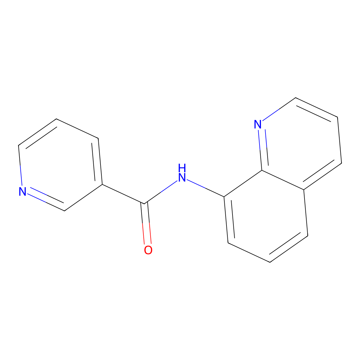 N-quinolin-8-ylpyridine-3-carboxamide molecular structure, CAS 33757-57-2