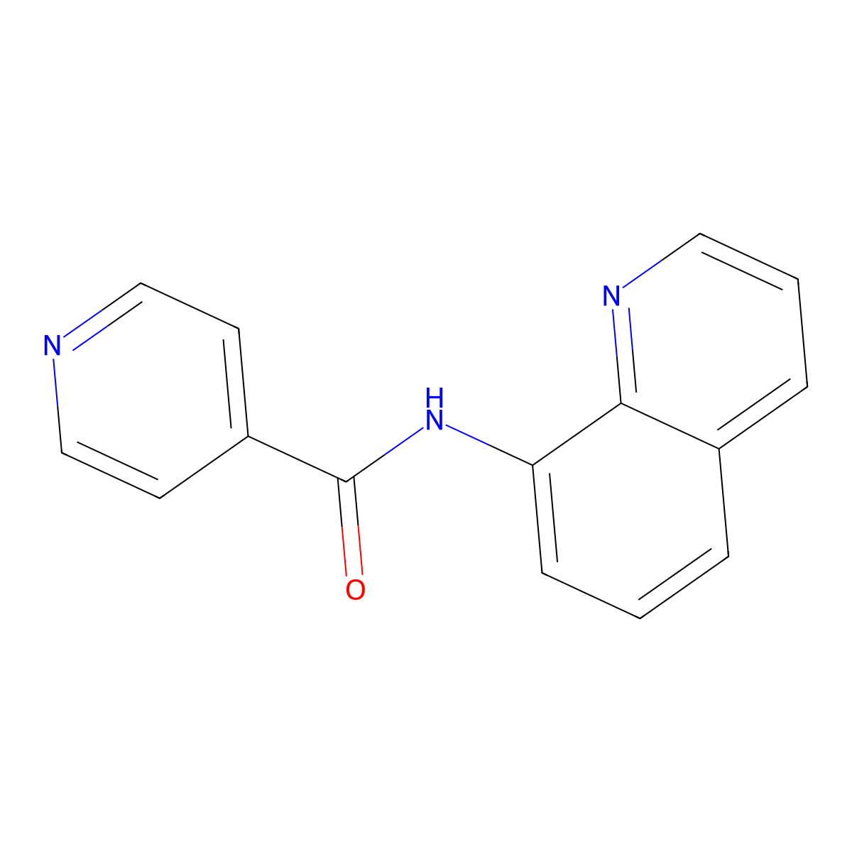 N-(quinolin-8-yl)pyridine-4-carboxamide molecular structure, CAS 33757-58-3