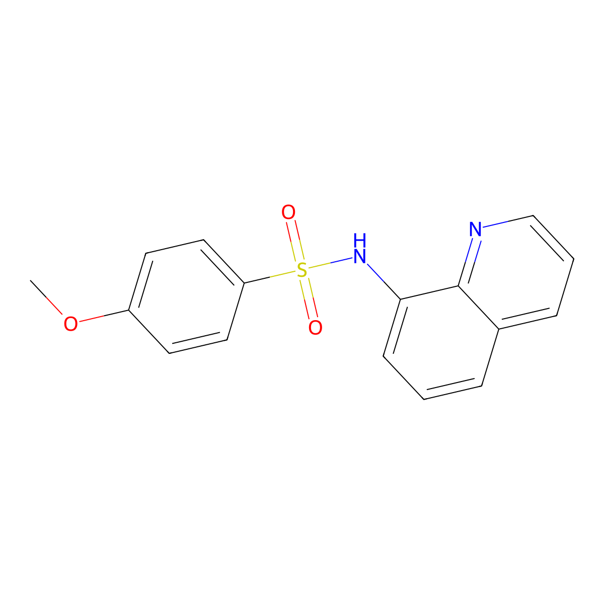 4-methoxy-N-(quinolin-8-yl)benzene-1-sulfonamide molecular structure, CAS 33757-60-7