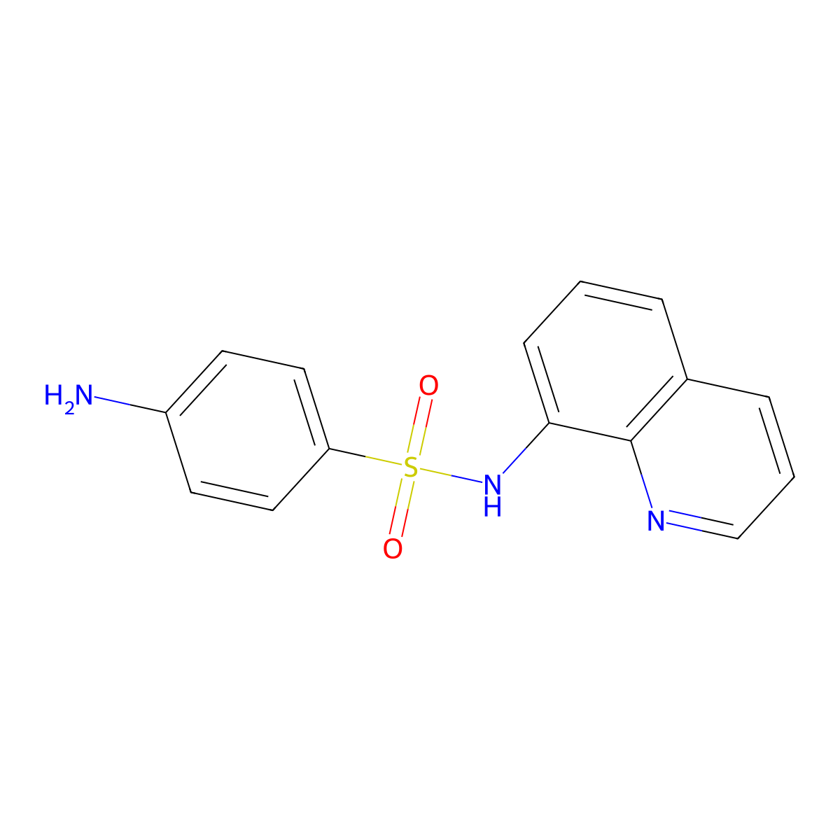 Benzenesulfonamide, 4-amino-N-8-quinolinyl- molecular structure, CAS 33757-63-0