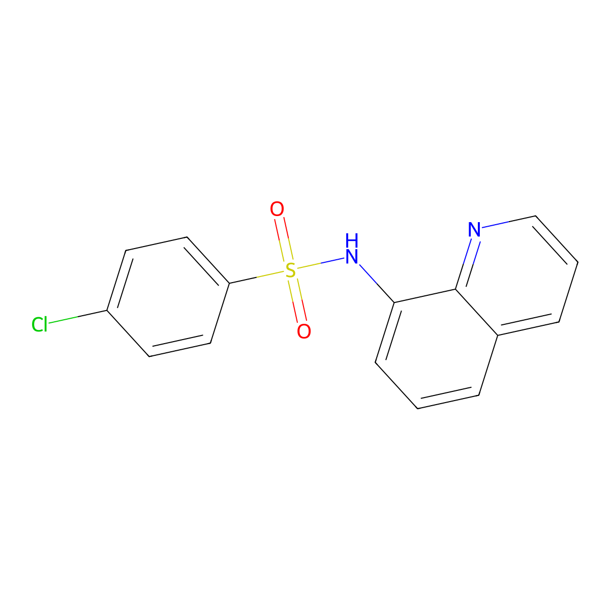 ((4-Chlorophenyl)sulfonyl)-8-quinolylamine molecular structure, CAS 33757-64-1