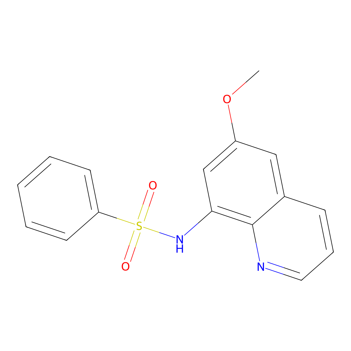 N-(6-methoxyquinolin-8-yl)benzenesulfonamide molecular structure, CAS 33757-70-9