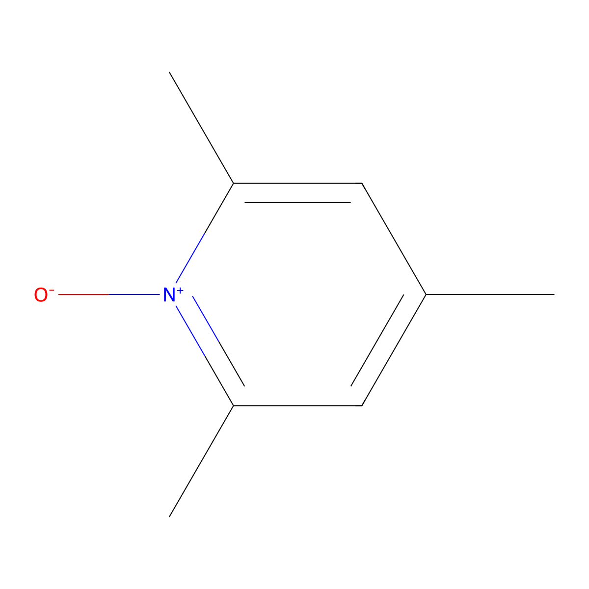 Pyridine, 2,4,6-trimethyl-, 1-oxide molecular structure, CAS 3376-50-9