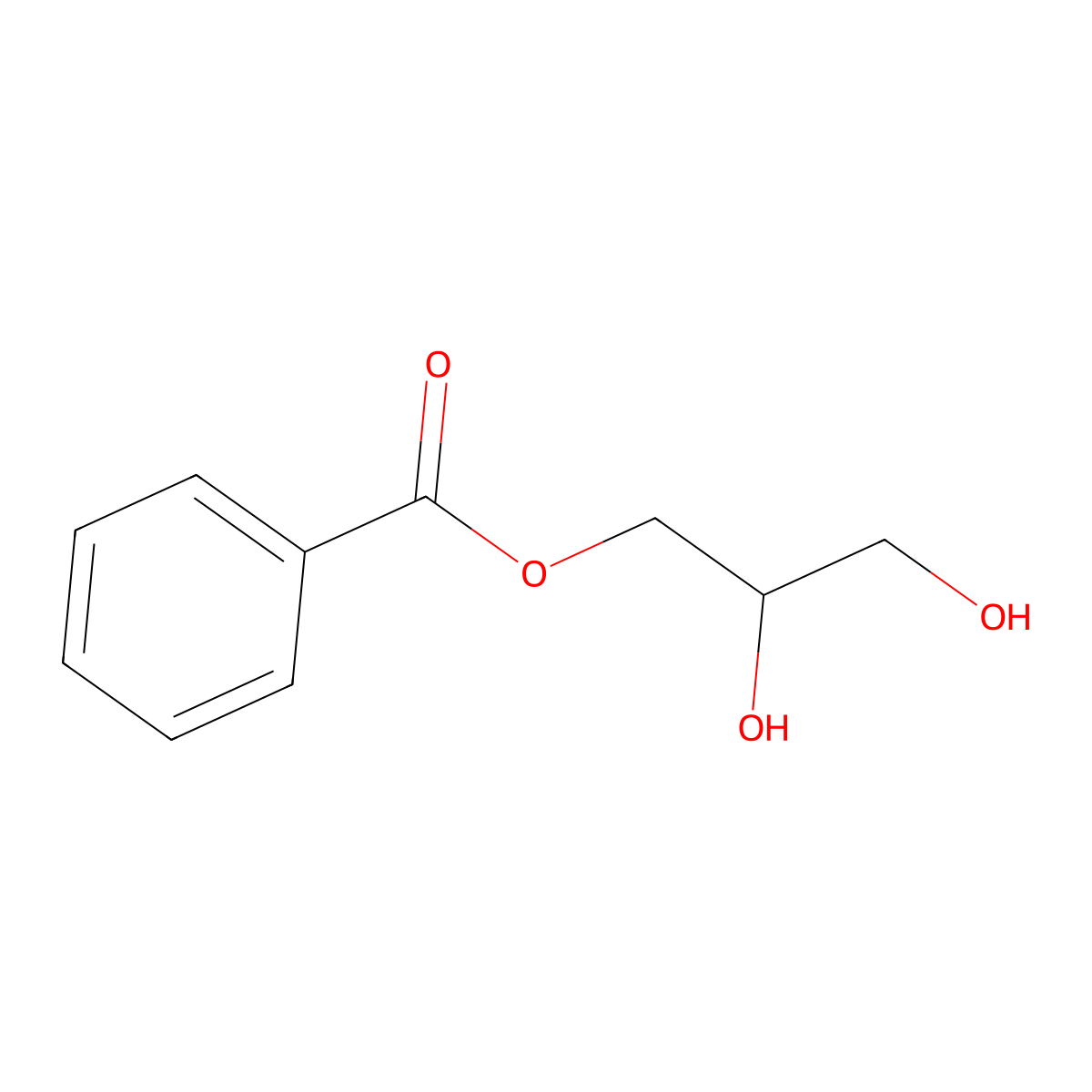 1-Monobenzoylglycerol molecular structure, CAS 3376-59-8
