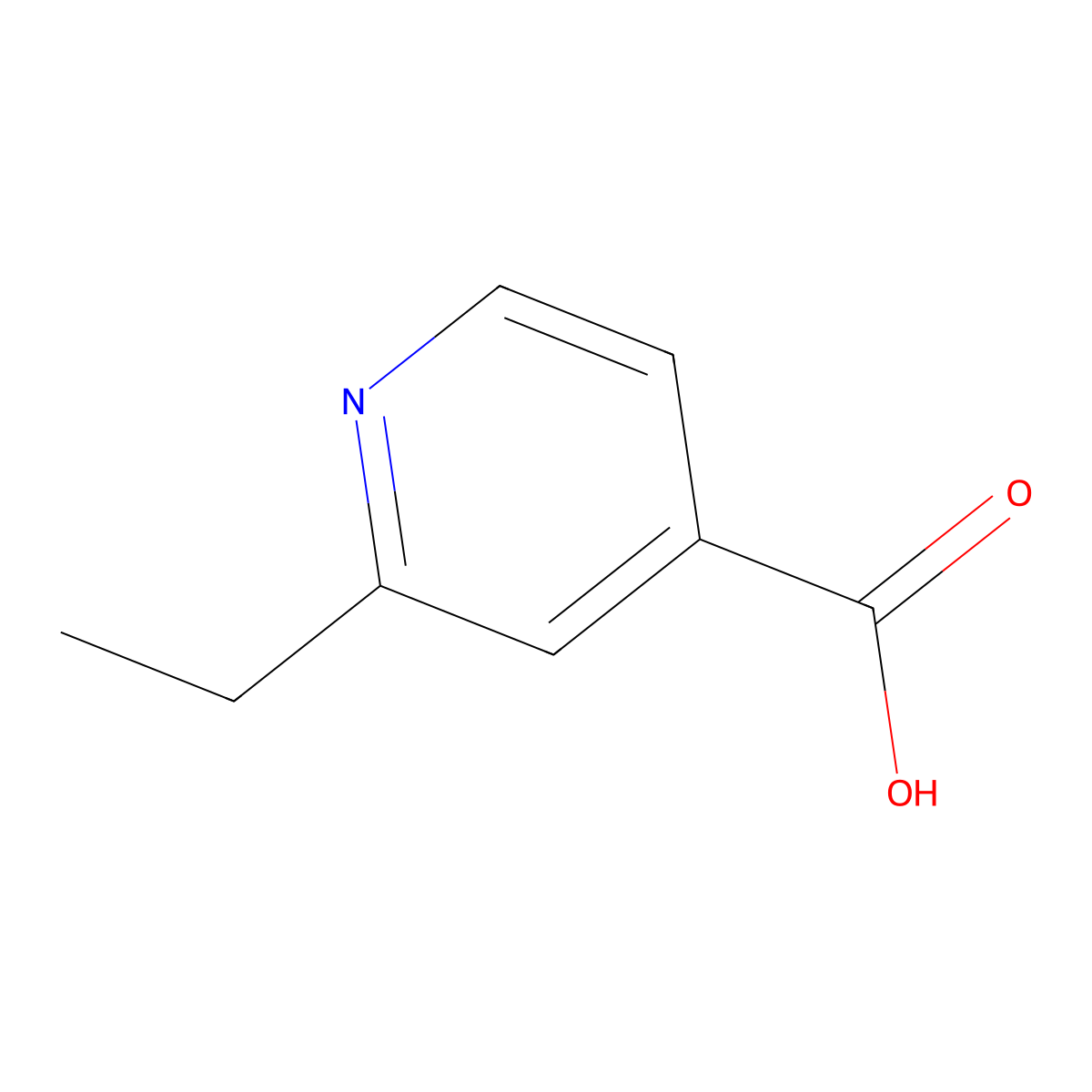 2-Ethylisonicotinic acid molecular structure, CAS 3376-96-3