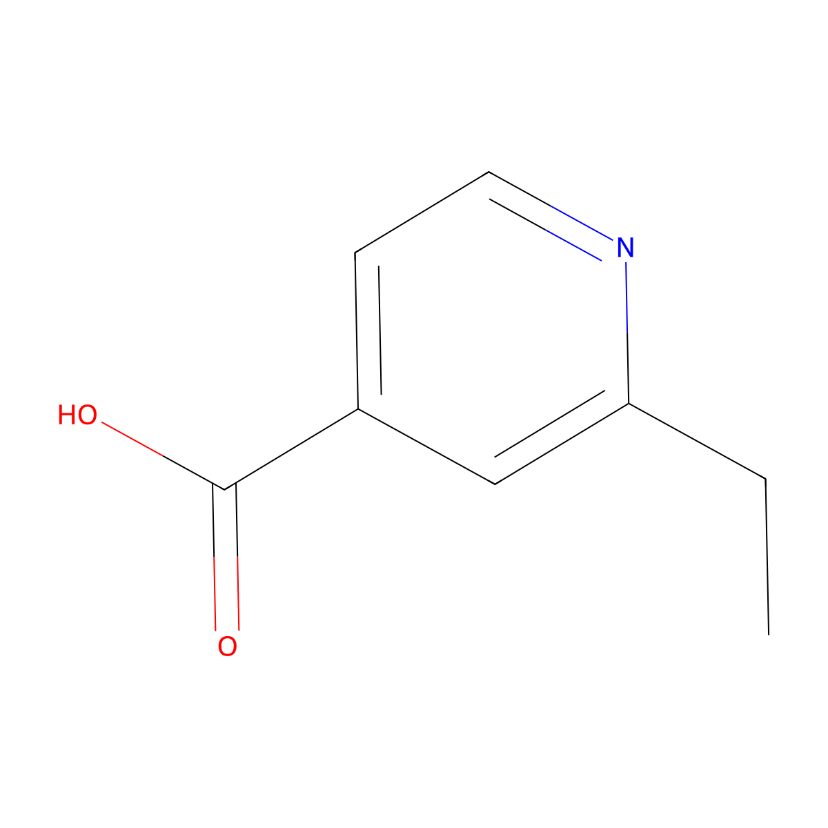 2-Ethylisonicotinic acid molecular structure, CAS 3376-96-3