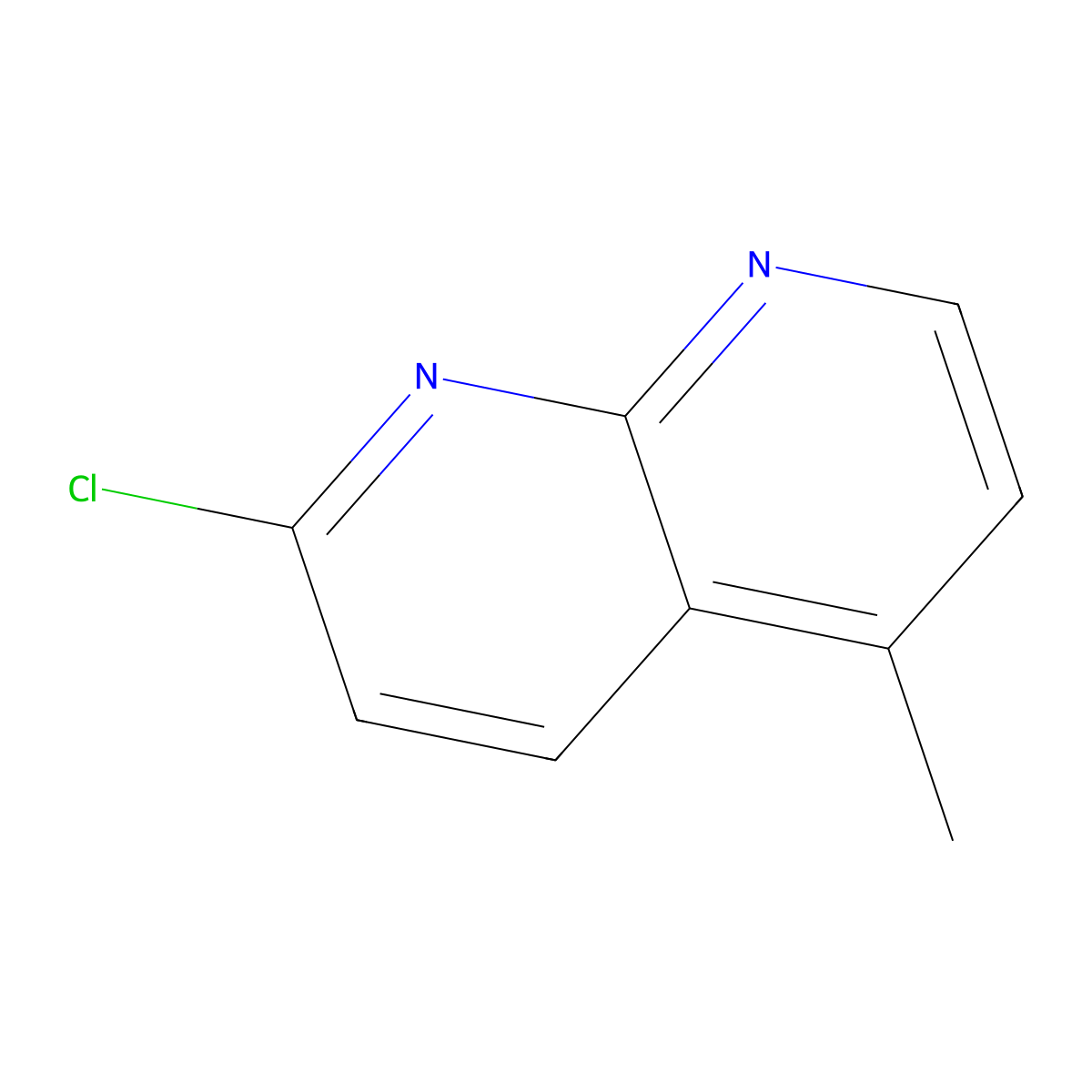 2-Chloro-5-methyl-1,8-naphthyridine molecular structure, CAS 33760-81-5