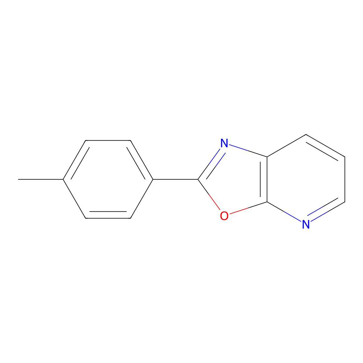 2-(4-Methylphenyl)-[1,3]oxazolo[5,4-b]pyridine molecular structure, CAS 33761-27-2