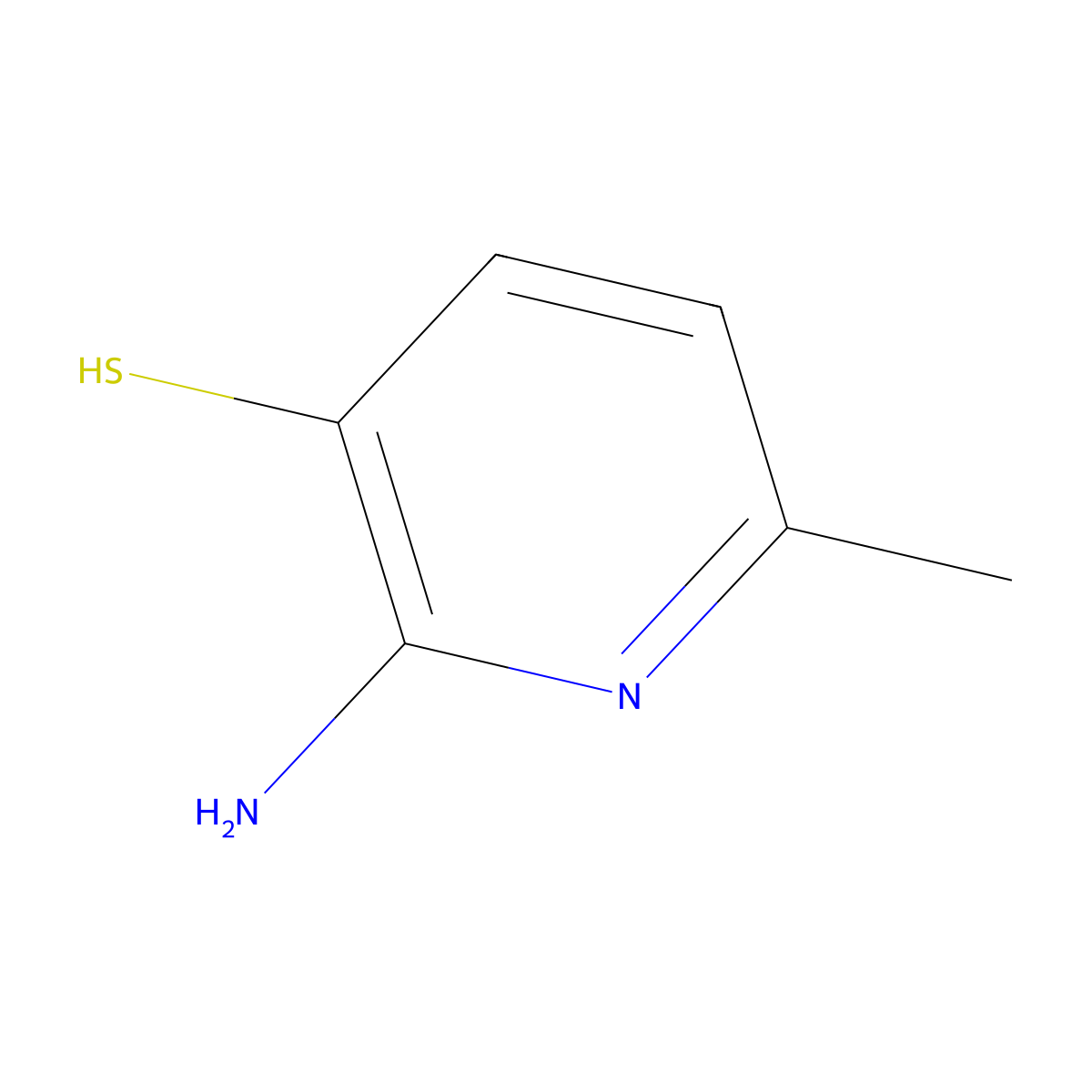 2-Amino-6-methylpyridine-3-thiol molecular structure, CAS 33761-31-8