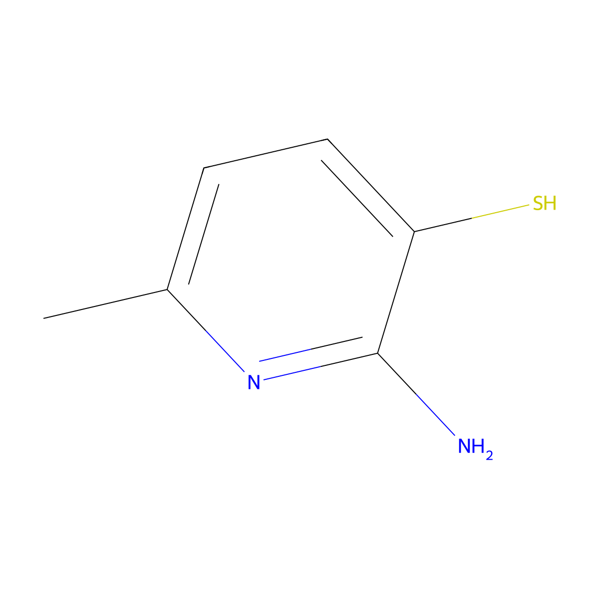 2-Amino-6-methylpyridine-3-thiol molecular structure, CAS 33761-31-8