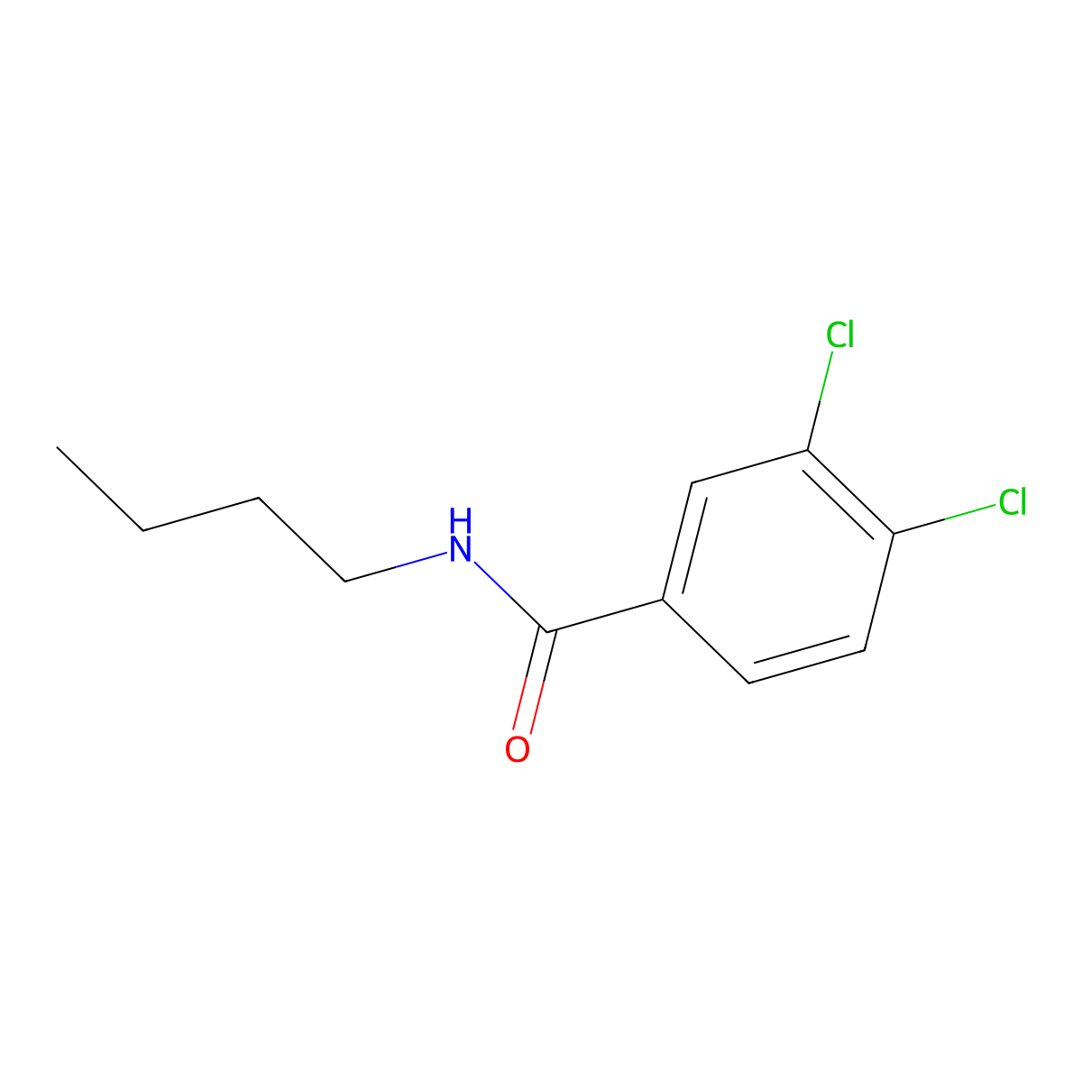 N-butyl-3,4-dichlorobenzamide molecular structure, CAS 33763-65-4