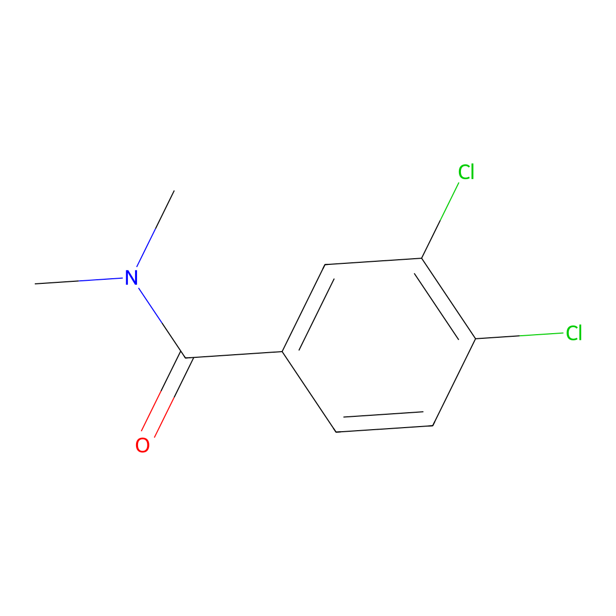 3,4-dichloro-N,N-dimethylbenzamide molecular structure, CAS 33763-94-9