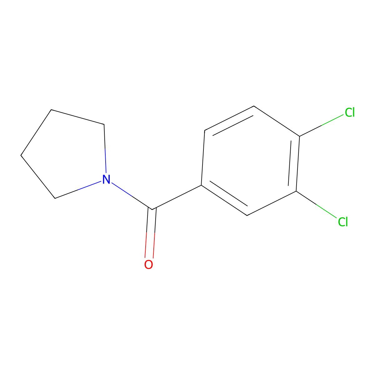 1-(3,4-Dichlorobenzoyl)pyrrolidine molecular structure, CAS 33763-95-0