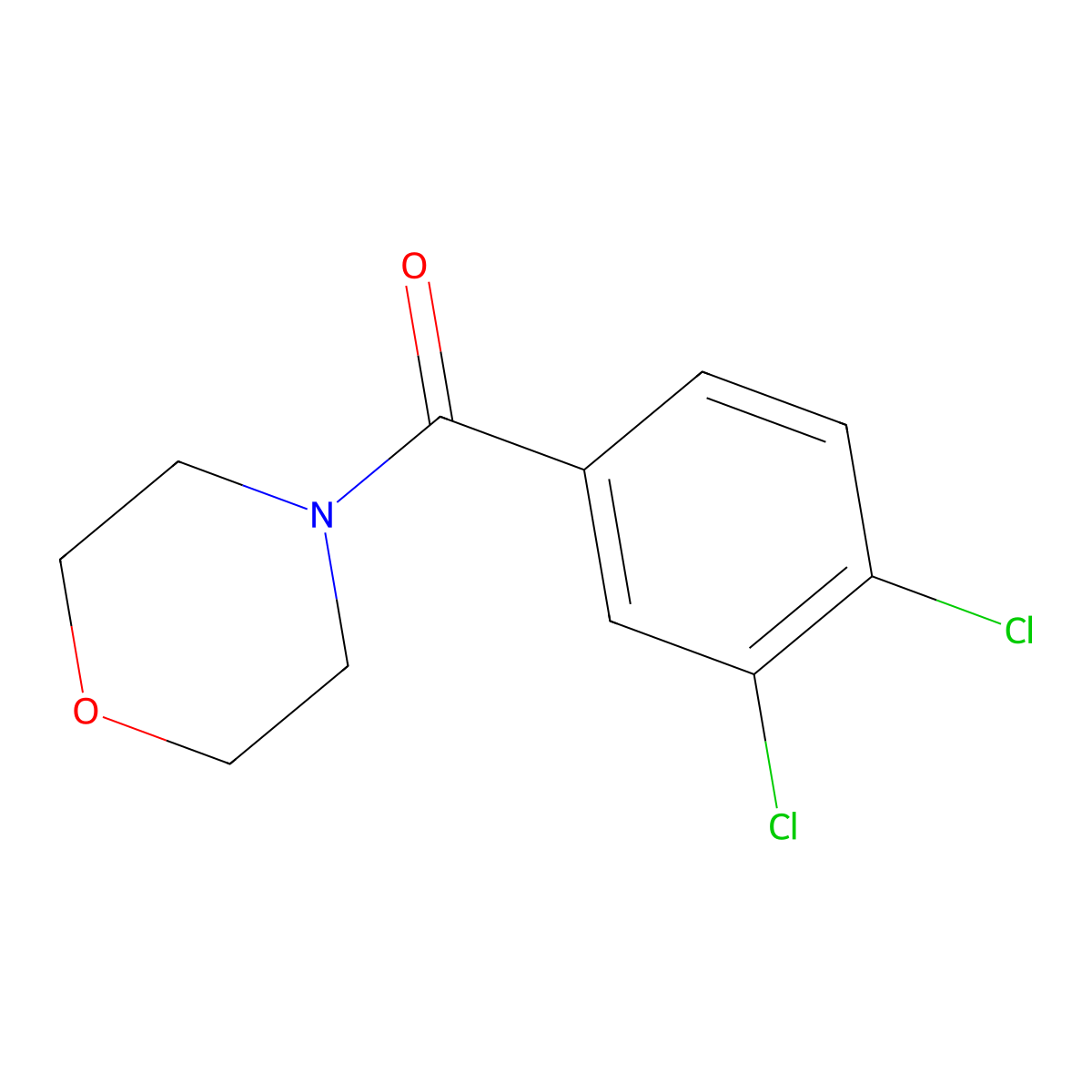 4-(3,4-Dichlorobenzoyl)morpholine molecular structure, CAS 33764-00-0