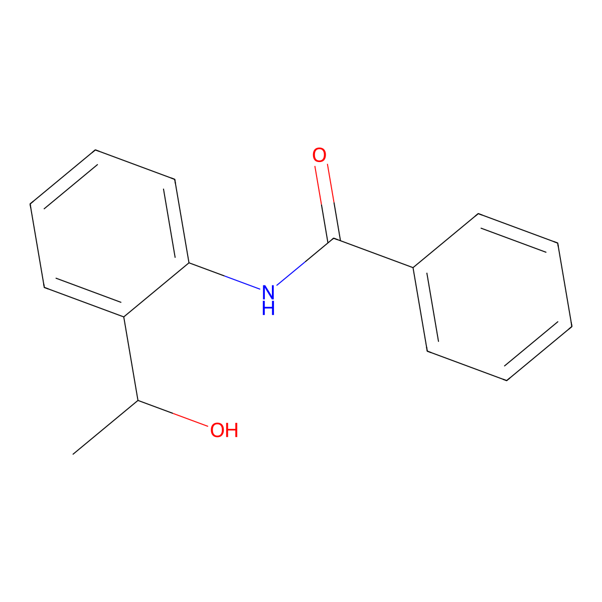 N-[2-(1-hydroxyethyl)phenyl]benzamide molecular structure, CAS 33768-44-4