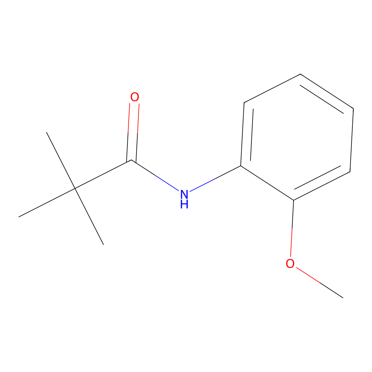 N-(2-Methoxyphenyl)pivalamide molecular structure, CAS 33768-49-9