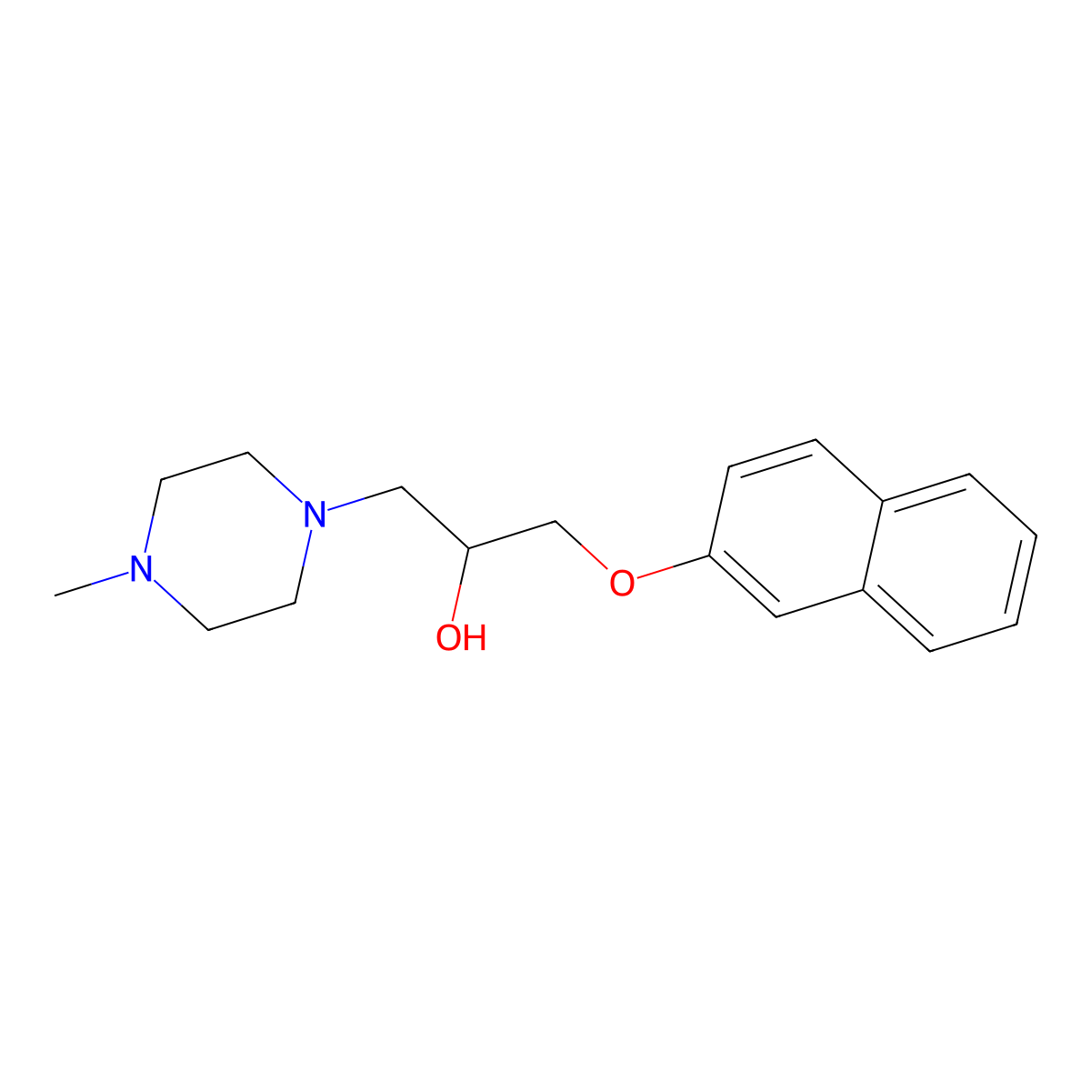 1-(4-Methylpiperazin-1-yl)-3-(naphthalen-2-yloxy)propan-2-ol molecular structure, CAS 33768-87-5