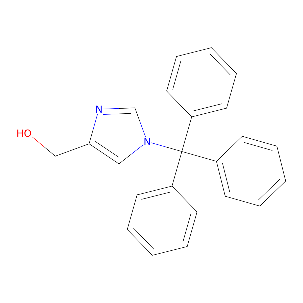 [1-(triphenylmethyl)-1H-imidazol-4-yl]methanol molecular structure, CAS 33769-07-2