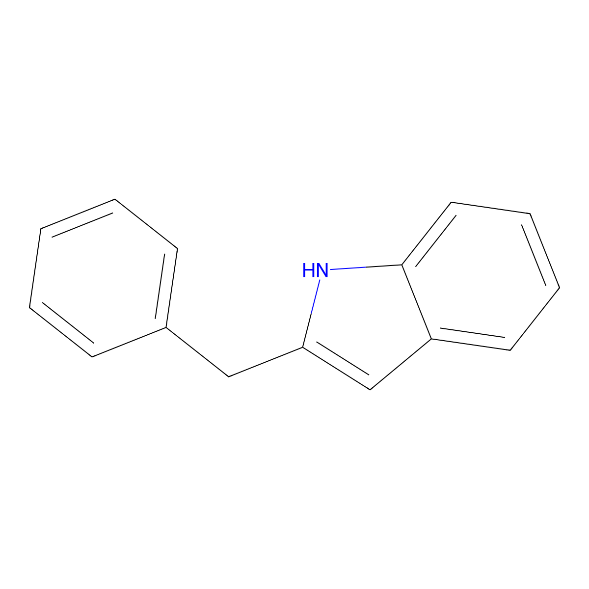 2-(Phenylmethyl)-1H-indole molecular structure, CAS 3377-72-8