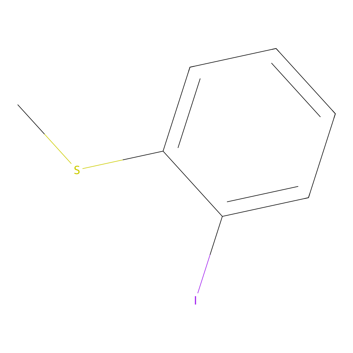 1-Iodo-2-methylsulfanylbenzene molecular structure, CAS 33775-94-9