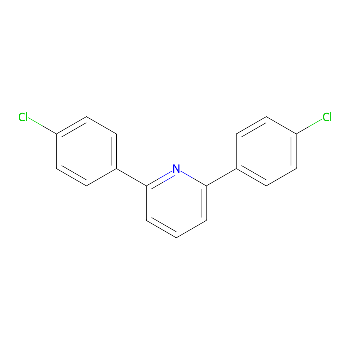 2,6-Bis(4-chlorophenyl)pyridine molecular structure, CAS 33777-86-5