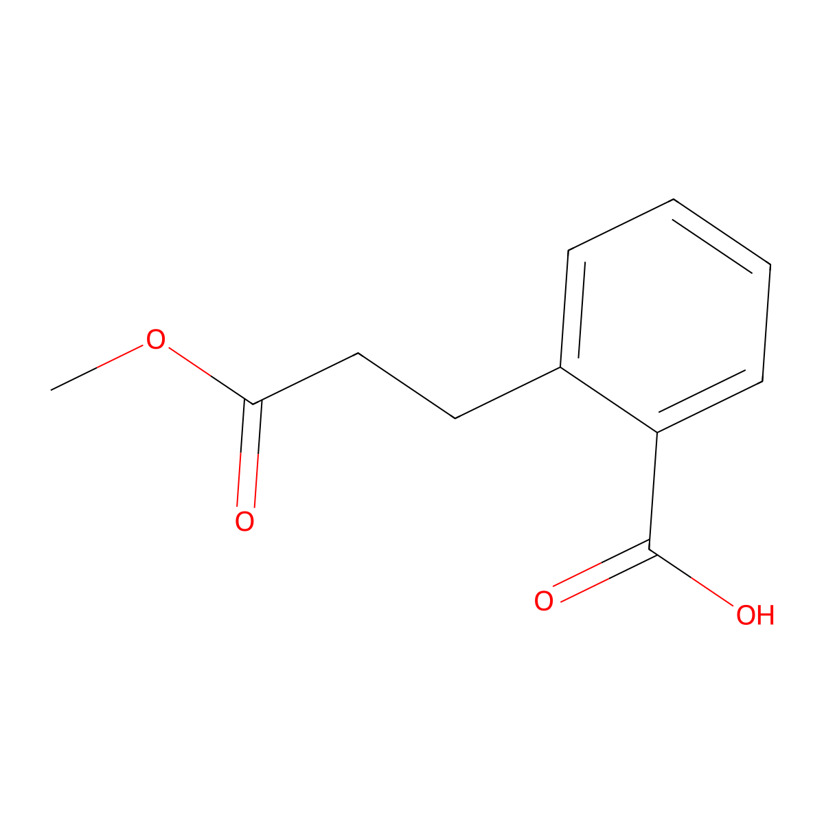 1-Methyl 2-carboxybenzenepropanoate molecular structure, CAS 33779-03-2