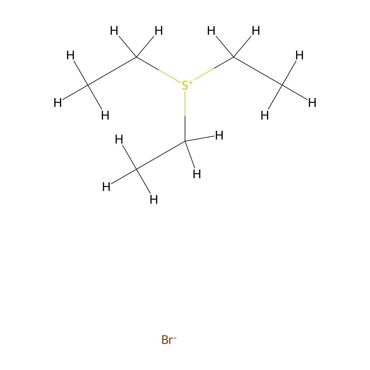 Triethylsulfonium bromide molecular structure, CAS 3378-18-5