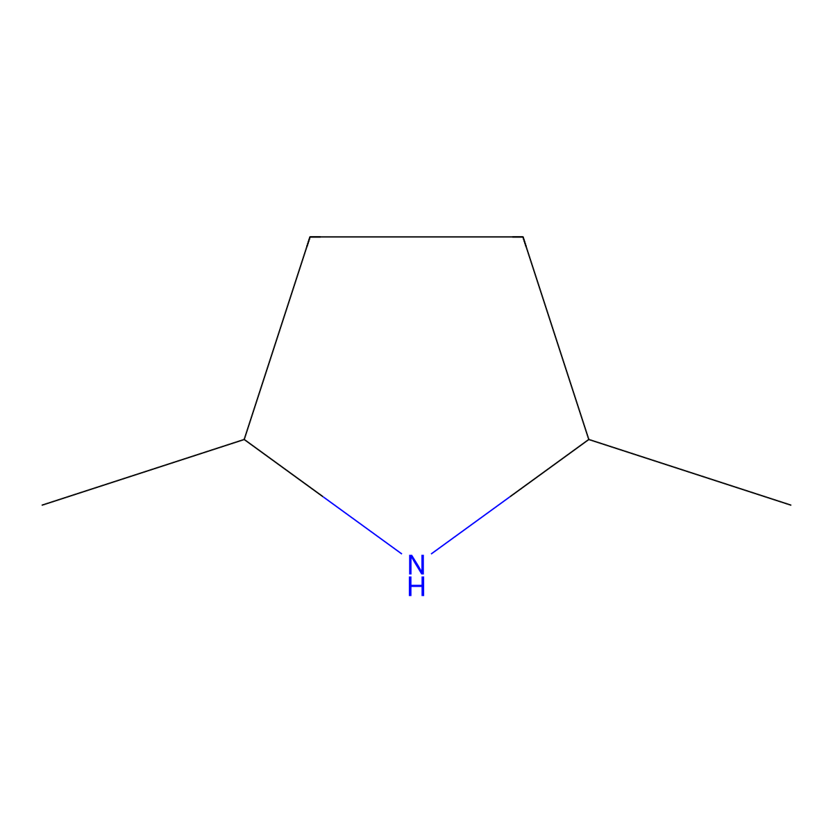 2,5-Dimethylpyrrolidine molecular structure, CAS 3378-71-0
