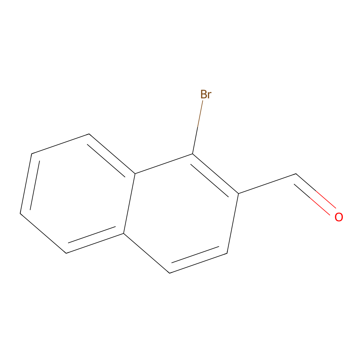 1-Bromonaphthalene-2-carbaldehyde molecular structure, CAS 3378-82-3