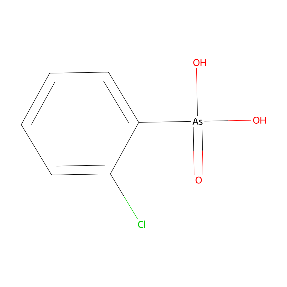 Arsonic acid, (2-chlorophenyl)- molecular structure, CAS 33781-24-7
