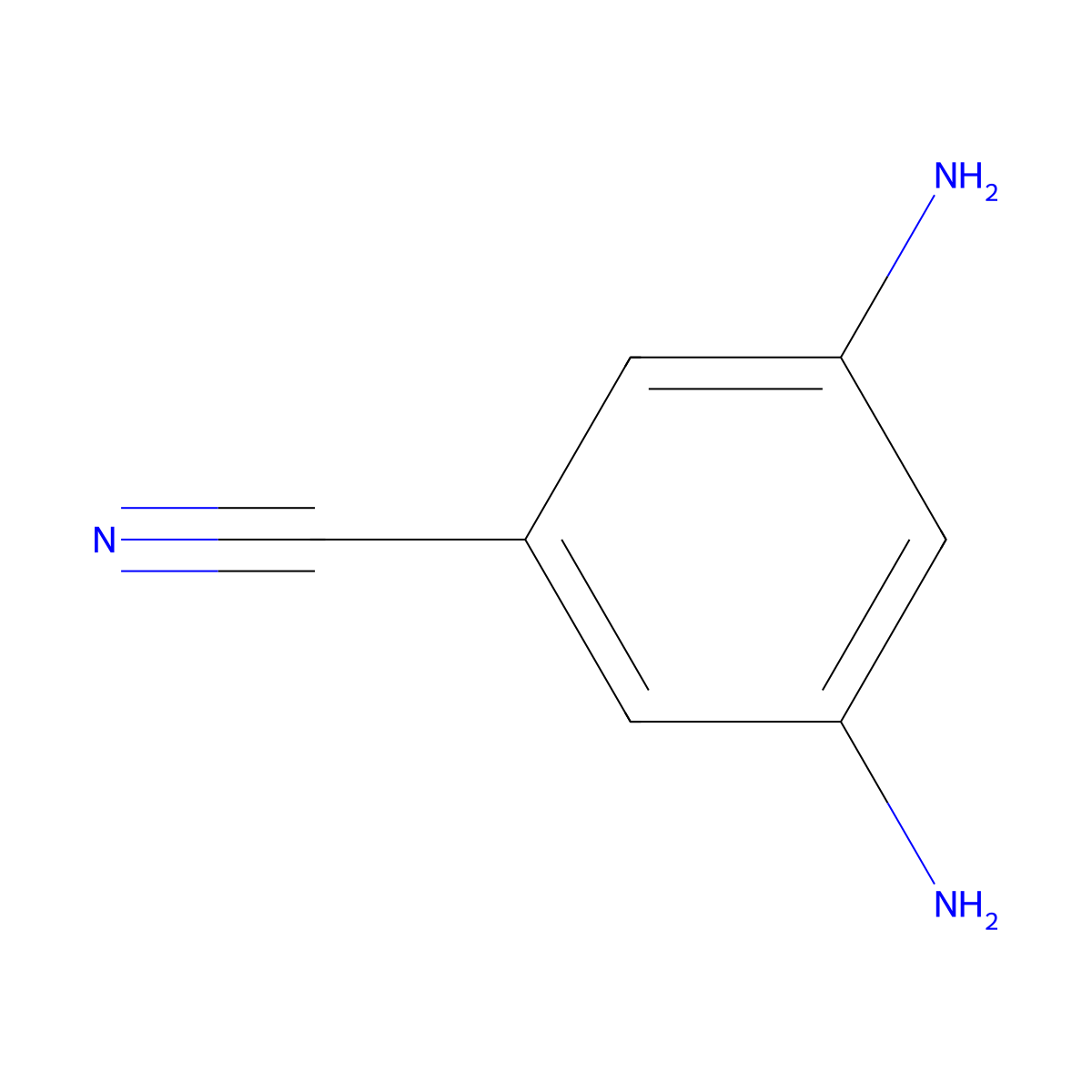 3,5-Diaminobenzonitrile molecular structure, CAS 33786-93-5
