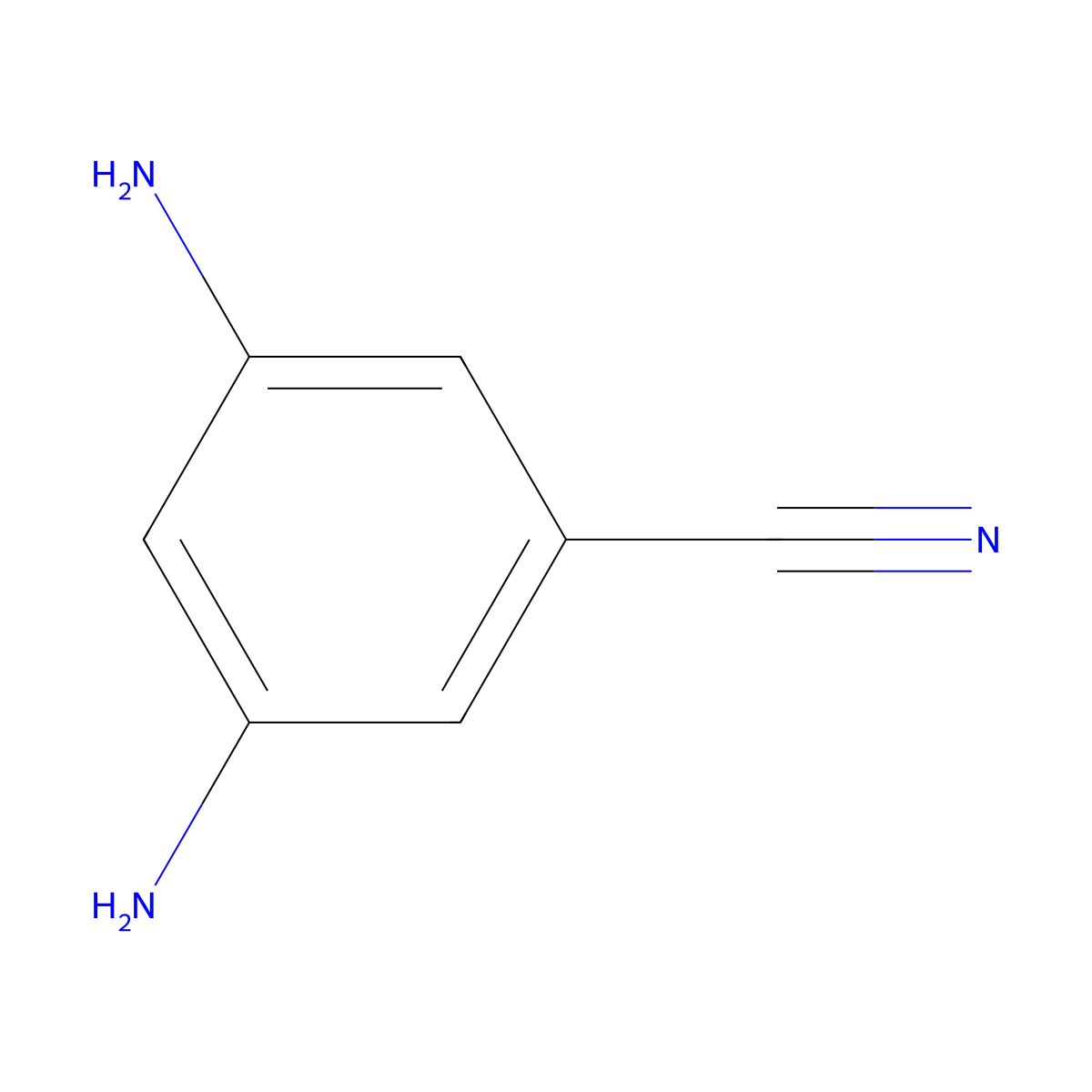 3,5-Diaminobenzonitrile molecular structure, CAS 33786-93-5