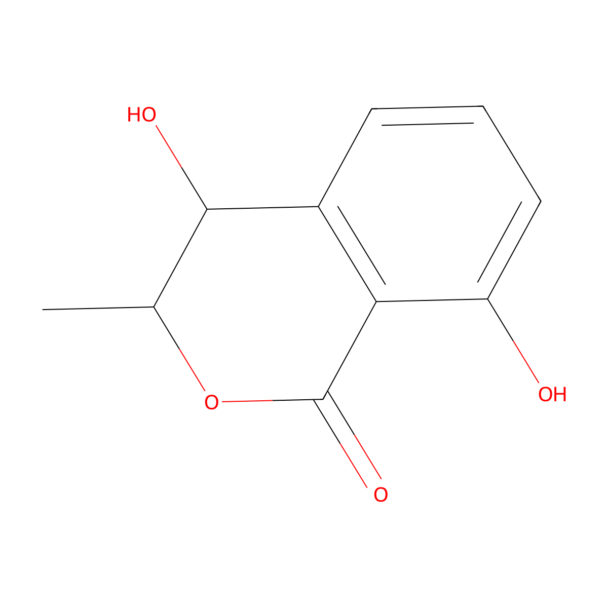 4-Hydroxymellein molecular structure, CAS 33788-22-6