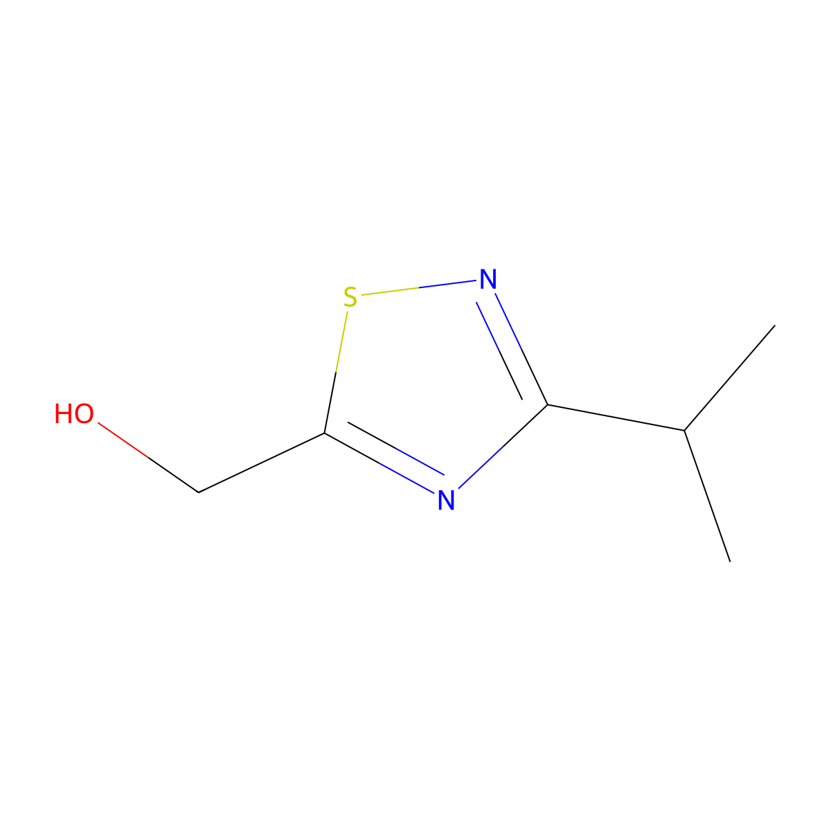 (3-(Propan-2-yl)-1,2,4-thiadiazol-5-yl)methanol molecular structure, CAS 337904-88-8