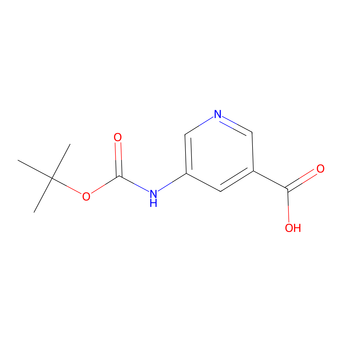 5-(Boc-amino)nicotinic acid molecular structure, CAS 337904-92-4