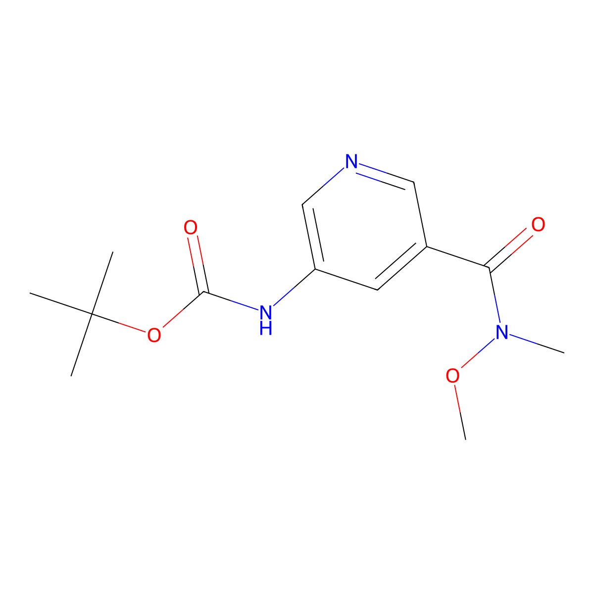 tert-Butyl (5-(methoxy(methyl)carbamoyl)pyridin-3-yl)carbamate molecular structure, CAS 337904-93-5
