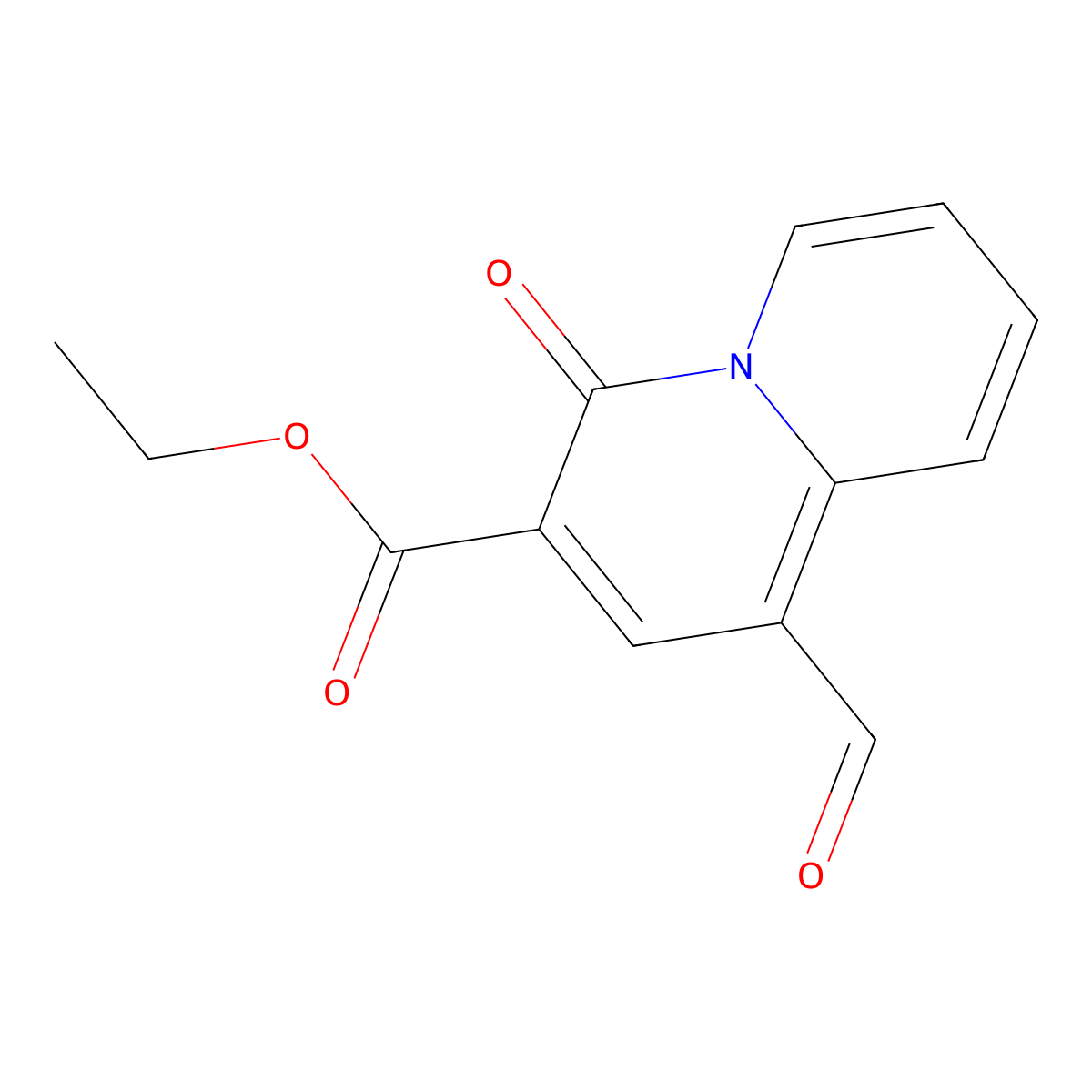 Ethyl 1-formyl-4-oxo-4H-quinolizine-3-carboxylate molecular structure, CAS 337909-10-1