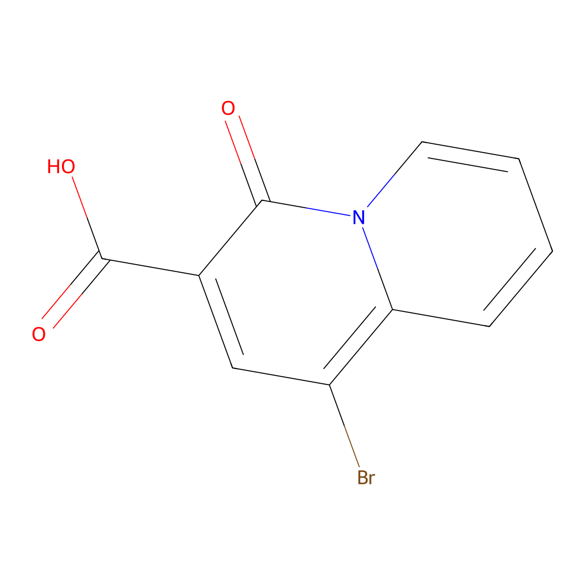 1-Bromo-4-oxo-4h-quinolizine-3-carboxylic acid molecular structure, CAS 337909-26-9