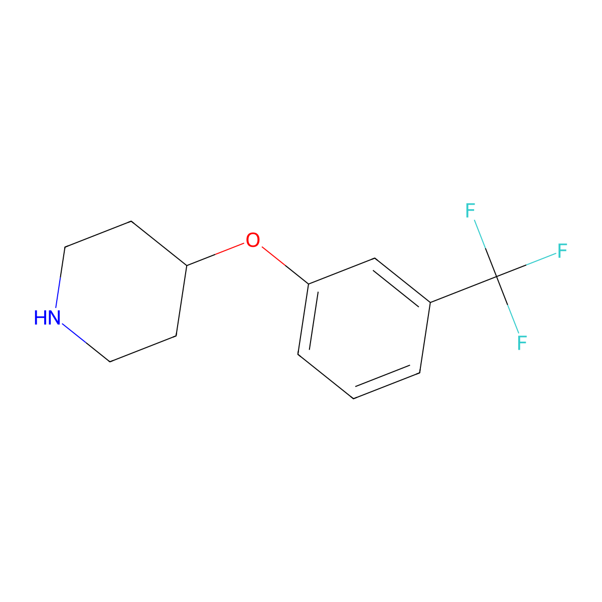 4-(3-(Trifluoromethyl)phenoxy)piperidine molecular structure, CAS 337912-66-0