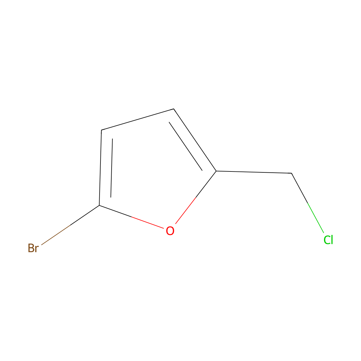 2-Bromo-5-(chloromethyl)furan molecular structure, CAS 337914-79-1